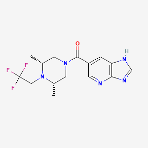 [(3R,5S)-3,5-dimethyl-4-(2,2,2-trifluoroethyl)piperazin-1-yl]-(1H-imidazo[4,5-b]pyridin-6-yl)methanone