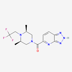 [(3S,5R)-3,5-dimethyl-4-(2,2,2-trifluoroethyl)piperazin-1-yl]-(2H-triazolo[4,5-b]pyridin-5-yl)methanone