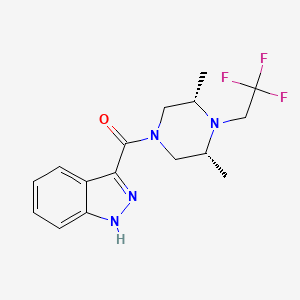 [(3R,5S)-3,5-dimethyl-4-(2,2,2-trifluoroethyl)piperazin-1-yl]-(1H-indazol-3-yl)methanone