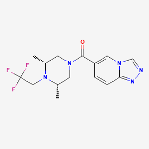 [(3R,5S)-3,5-dimethyl-4-(2,2,2-trifluoroethyl)piperazin-1-yl]-([1,2,4]triazolo[4,3-a]pyridin-6-yl)methanone