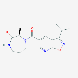 (3S)-3-methyl-4-(3-propan-2-yl-[1,2]oxazolo[5,4-b]pyridine-5-carbonyl)-1,4-diazepan-2-one