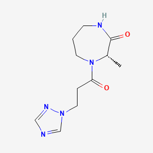 (3S)-3-methyl-4-[3-(1,2,4-triazol-1-yl)propanoyl]-1,4-diazepan-2-one