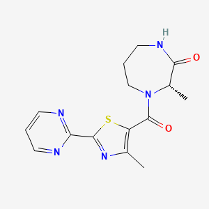 (3S)-3-methyl-4-(4-methyl-2-pyrimidin-2-yl-1,3-thiazole-5-carbonyl)-1,4-diazepan-2-one