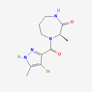 (3S)-4-(4-bromo-5-methyl-1H-pyrazole-3-carbonyl)-3-methyl-1,4-diazepan-2-one