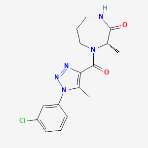 (3S)-4-[1-(3-chlorophenyl)-5-methyltriazole-4-carbonyl]-3-methyl-1,4-diazepan-2-one