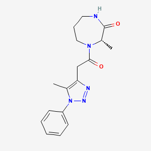 (3S)-3-methyl-4-[2-(5-methyl-1-phenyltriazol-4-yl)acetyl]-1,4-diazepan-2-one