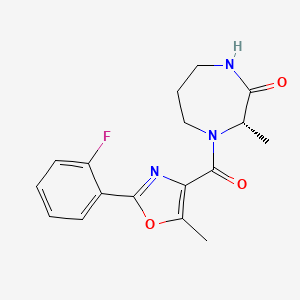 (3S)-4-[2-(2-fluorophenyl)-5-methyl-1,3-oxazole-4-carbonyl]-3-methyl-1,4-diazepan-2-one