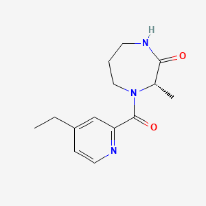 molecular formula C14H19N3O2 B7352364 (3S)-4-(4-ethylpyridine-2-carbonyl)-3-methyl-1,4-diazepan-2-one 