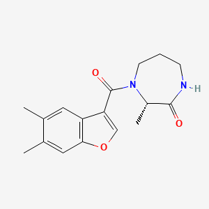 (3S)-4-(5,6-dimethyl-1-benzofuran-3-carbonyl)-3-methyl-1,4-diazepan-2-one