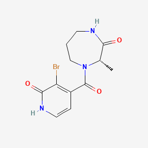 (3S)-4-(3-bromo-2-oxo-1H-pyridine-4-carbonyl)-3-methyl-1,4-diazepan-2-one