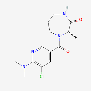 (3S)-4-[5-chloro-6-(dimethylamino)pyridine-3-carbonyl]-3-methyl-1,4-diazepan-2-one