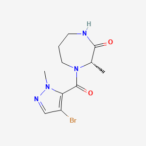 (3S)-4-(4-bromo-2-methylpyrazole-3-carbonyl)-3-methyl-1,4-diazepan-2-one