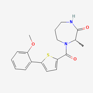 (3S)-4-[5-(2-methoxyphenyl)thiophene-2-carbonyl]-3-methyl-1,4-diazepan-2-one