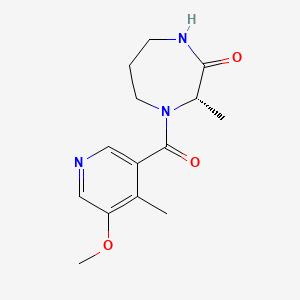 (3S)-4-(5-methoxy-4-methylpyridine-3-carbonyl)-3-methyl-1,4-diazepan-2-one