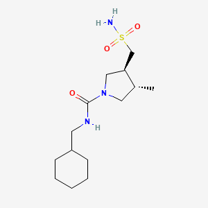 (3S,4S)-N-(cyclohexylmethyl)-3-methyl-4-(sulfamoylmethyl)pyrrolidine-1-carboxamide