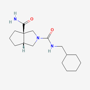 (3aR,6aR)-2-N-(cyclohexylmethyl)-1,3,4,5,6,6a-hexahydrocyclopenta[c]pyrrole-2,3a-dicarboxamide