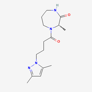 (3S)-4-[4-(3,5-dimethylpyrazol-1-yl)butanoyl]-3-methyl-1,4-diazepan-2-one