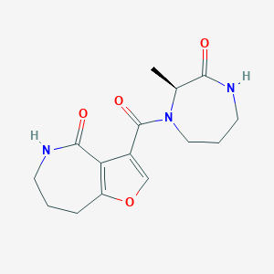 molecular formula C15H19N3O4 B7352486 3-[(2S)-2-methyl-3-oxo-1,4-diazepane-1-carbonyl]-5,6,7,8-tetrahydrofuro[3,2-c]azepin-4-one 