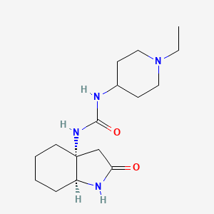 1-[(3aR,7aS)-2-oxo-3,4,5,6,7,7a-hexahydro-1H-indol-3a-yl]-3-(1-ethylpiperidin-4-yl)urea