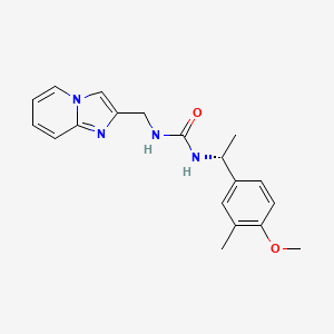 molecular formula C19H22N4O2 B7352503 1-(imidazo[1,2-a]pyridin-2-ylmethyl)-3-[(1R)-1-(4-methoxy-3-methylphenyl)ethyl]urea 