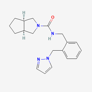 (3aS,6aR)-N-[[2-(pyrazol-1-ylmethyl)phenyl]methyl]-3,3a,4,5,6,6a-hexahydro-1H-cyclopenta[c]pyrrole-2-carboxamide