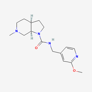 (3aS,7aR)-N-[(2-methoxypyridin-4-yl)methyl]-6-methyl-3,3a,4,5,7,7a-hexahydro-2H-pyrrolo[2,3-c]pyridine-1-carboxamide