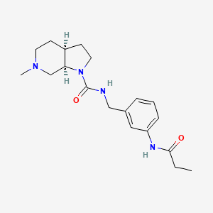 (3aS,7aR)-6-methyl-N-[[3-(propanoylamino)phenyl]methyl]-3,3a,4,5,7,7a-hexahydro-2H-pyrrolo[2,3-c]pyridine-1-carboxamide