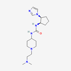 1-[1-[2-(dimethylamino)ethyl]piperidin-4-yl]-3-[(1R,2S)-2-imidazol-1-ylcyclopentyl]urea