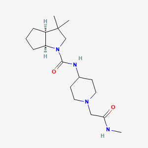 (3aS,6aS)-3,3-dimethyl-N-[1-[2-(methylamino)-2-oxoethyl]piperidin-4-yl]-2,3a,4,5,6,6a-hexahydrocyclopenta[b]pyrrole-1-carboxamide