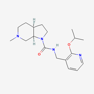 (3aS,7aR)-6-methyl-N-[(2-propan-2-yloxypyridin-3-yl)methyl]-3,3a,4,5,7,7a-hexahydro-2H-pyrrolo[2,3-c]pyridine-1-carboxamide