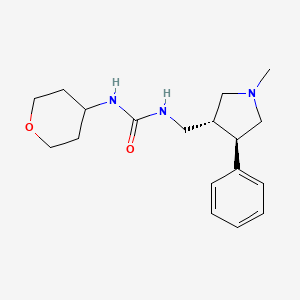 molecular formula C18H27N3O2 B7352599 1-[[(3R,4R)-1-methyl-4-phenylpyrrolidin-3-yl]methyl]-3-(oxan-4-yl)urea 