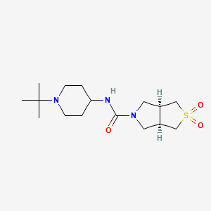 (3aR,6aS)-N-(1-tert-butylpiperidin-4-yl)-2,2-dioxo-1,3,3a,4,6,6a-hexahydrothieno[3,4-c]pyrrole-5-carboxamide