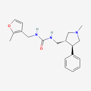 molecular formula C19H25N3O2 B7352620 1-[(2-methylfuran-3-yl)methyl]-3-[[(3R,4R)-1-methyl-4-phenylpyrrolidin-3-yl]methyl]urea 