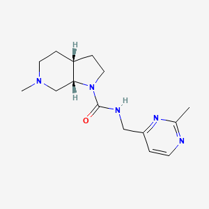 (3aR,7aS)-6-methyl-N-[(2-methylpyrimidin-4-yl)methyl]-3,3a,4,5,7,7a-hexahydro-2H-pyrrolo[2,3-c]pyridine-1-carboxamide