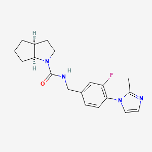 (3aS,6aS)-N-[[3-fluoro-4-(2-methylimidazol-1-yl)phenyl]methyl]-3,3a,4,5,6,6a-hexahydro-2H-cyclopenta[b]pyrrole-1-carboxamide