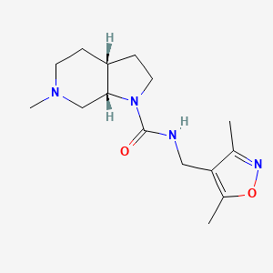 (3aR,7aS)-N-[(3,5-dimethyl-1,2-oxazol-4-yl)methyl]-6-methyl-3,3a,4,5,7,7a-hexahydro-2H-pyrrolo[2,3-c]pyridine-1-carboxamide