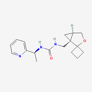 1-[(1S)-1-pyridin-2-ylethyl]-3-[[(1S,5R)-spiro[3-oxabicyclo[3.1.0]hexane-2,1'-cyclobutane]-1-yl]methyl]urea