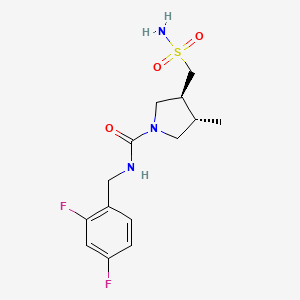 (3S,4S)-N-[(2,4-difluorophenyl)methyl]-3-methyl-4-(sulfamoylmethyl)pyrrolidine-1-carboxamide