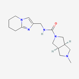 molecular formula C16H25N5O B7352686 (3aR,6aS)-2-methyl-N-(5,6,7,8-tetrahydroimidazo[1,2-a]pyridin-2-ylmethyl)-1,3,3a,4,6,6a-hexahydropyrrolo[3,4-c]pyrrole-5-carboxamide 