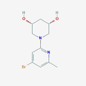 (3S,5R)-1-(4-bromo-6-methylpyridin-2-yl)piperidine-3,5-diol