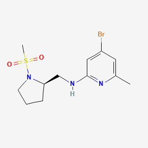 4-bromo-6-methyl-N-[[(2R)-1-methylsulfonylpyrrolidin-2-yl]methyl]pyridin-2-amine