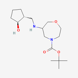 molecular formula C16H30N2O4 B7352718 tert-butyl 6-[[(1R,2S)-2-hydroxycyclopentyl]methylamino]-1,4-oxazepane-4-carboxylate 