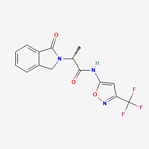 (2R)-2-(3-oxo-1H-isoindol-2-yl)-N-[3-(trifluoromethyl)-1,2-oxazol-5-yl]propanamide