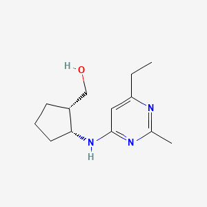 [(1S,2R)-2-[(6-ethyl-2-methylpyrimidin-4-yl)amino]cyclopentyl]methanol