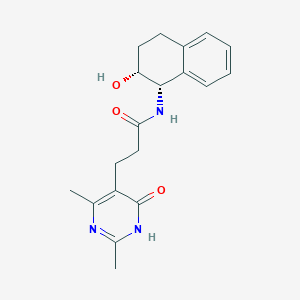 molecular formula C19H23N3O3 B7352822 3-(2,4-dimethyl-6-oxo-1H-pyrimidin-5-yl)-N-[(1S,2R)-2-hydroxy-1,2,3,4-tetrahydronaphthalen-1-yl]propanamide 