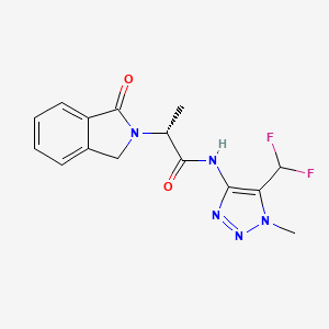 (2R)-N-[5-(difluoromethyl)-1-methyltriazol-4-yl]-2-(3-oxo-1H-isoindol-2-yl)propanamide