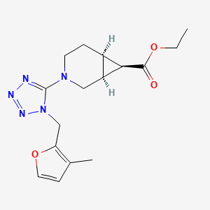 molecular formula C16H21N5O3 B7352922 ethyl (1S,6R,7R)-3-[1-[(3-methylfuran-2-yl)methyl]tetrazol-5-yl]-3-azabicyclo[4.1.0]heptane-7-carboxylate 