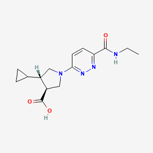 (3S,4S)-4-cyclopropyl-1-[6-(ethylcarbamoyl)pyridazin-3-yl]pyrrolidine-3-carboxylic acid