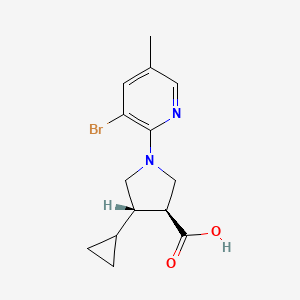 (3S,4S)-1-(3-bromo-5-methylpyridin-2-yl)-4-cyclopropylpyrrolidine-3-carboxylic acid