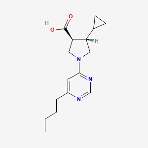 molecular formula C16H23N3O2 B7352943 (3S,4S)-1-(6-butylpyrimidin-4-yl)-4-cyclopropylpyrrolidine-3-carboxylic acid 